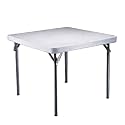 Lifetime 22315 37-Inch Square Folding Table, White Granite, 37-Inch Square Molded Top