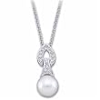 Diamond and Cultured Freshwater Pearl Necklace