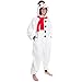 Silver Lilly Unisex Pajamas - Plush One Piece Cosplay Holiday Snowman Costume