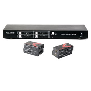 AT-PROHD44M-SR Is A 4X4 HDmi Matrix Switcher Over Twisted Pair Designed To Work AT-PROHD44M-SR Is A 4X4 HDmi Matrix Switcher Over Twisted Pair Designed To Work