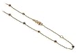10 KT Gold 3 Tone Beads 10K Ankle Bracelet 9"10" Anklet