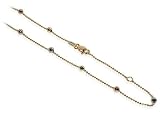 10 KT Gold 3 Tone Beads 10K Ankle Bracelet 910 Anklet