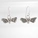LOVE on a Winged Heart Dangle Earrings in Sterling Silver, #8891