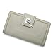 Marc by Marc Jacobs Totally Turnlock Leather Flap Clutch Wallet French Grey
