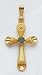 14kt Gold Emerald w/ Diamond Accent Cross Pendant - XR872