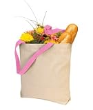 Toppers Natural-Color Tote with Gusset and Contrasting Handles