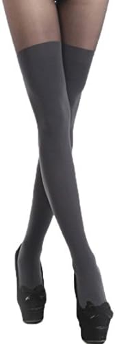 Mocasi Women's 2 Pairs Autumn And Winter Stitching Thick Pantyhose Medium Dark Grey