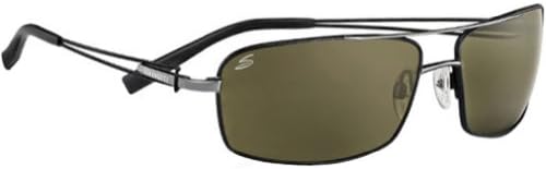 Serengeti Dante Adult Polarized Flex Series Outdoor Sunglasses - Shiny Gunmetal/Black Tannery/555nm / One Size Fits All