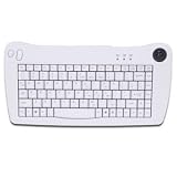 Adesso Mini White USB Keyboard with Built-in Trackball  ( ACK-5010UW )