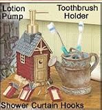 Linda Spivey Outhouse Bathroom Shower Curtain Hooks Set of 12