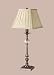 12 Villandry Table Lamp with Classic Shade in Antique Pewter