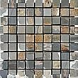 1x1 Multi Classic Tumbled Slate Mosaic Tiles for Backsplash, Shower Walls, Bathroom Floors, Jacuzzi, Swiming Pools