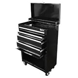 Excel TB2201X-Black 22-Inch Steel Chest Roller Cabinet Combination, Black