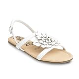 Mantaray-White flower sandals