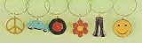 Flower Power Wine Charms That Wine Is Mine Set of Six Charms