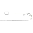 14K White Gold Adjustable Box Chain - Up to 22 inches