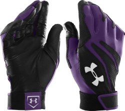 Under Armour 1229408 Clean Up IV Batting Gloves - Adult - Purple