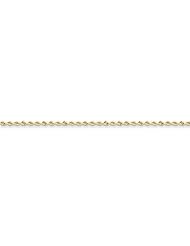 10k Yellow Gold 30in 2mm Handmade D/C Rope Necklace Chain. Metal Wt- 7.25g