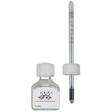 H-B Instrument 20720C Frio-Temp PFA Safety Coated Certified Precision Liquid-In-Glass Incubator Verification Thermometer, with Enviro-Safe Fill, 15 to 50°C, 135mm Length, 30mL Bottle, 0.5° Accuracy