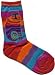 Laurel Burch Socks-Rainbow Cat -Multi Wavy Stripe