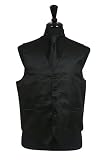 Horizontal Rib Pattern Vest Tie Set Black