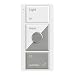 Lutron MRF2-3BRLH-L-WG Maestro Wireless Pico Controller, White/Grey