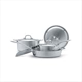 Viking Stainless Steel 6-Piece Cookware Set with Santoku Knife