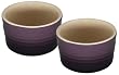 Le Creuset Stoneware Ramekins (Set of 2), Cassis, 0.2 Litre
