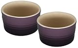from Le Creuset Le Creuset Stoneware Ramekins (Set of 2), Cassis, 0.2 Litre