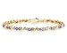 10k Yellow Gold Diamond and Amethyst Bracelet