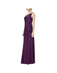 Cocktail Polyester/Rayon Stretchy One Shoulder Evening Dress/Bridesmaid Dress/Prom Dress/Party Dress/Wedding Dress/Maxi Dress 