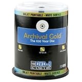 Delkin eFilm Inkjet Archival Gold - 100 x DVD-R - 4.7 GB - ink jet printable surface - spindle - storage media
