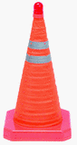 AO Safety 90131 24-Inch Collapsible LED Safety Cone, Orange