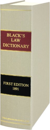 Black's Law Dictionary, 1st Edition