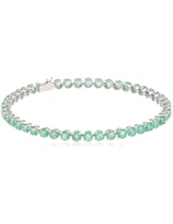 10k Gold Round Emerald Tennis Bracelet