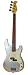 43" Silver Electric Bass with Carrying Bag and Accessories