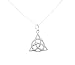 Sterling Silver Irish Celtic Trinity Knot Pendant with 18