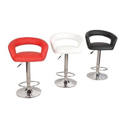 Crescent Gas Lift Swivel Barstool [Set of 2] Color: White