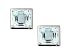 0.70 cts Genuine Square Small Aquamarine Earrings - 14kt White or Yellow Gold