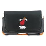 Official Licensed NBA - Miami Heat Universal Horizontal Pouch for Blackberry Bold 9780 / Curve 3G 9330 / Curve 3G / Torch 9800 / Bold 9700 / Storm2 9550 / Curve 8520 / Storm 9530 / Curve 8330 / Curve 8320 / Curve 8310 / Curve 8300