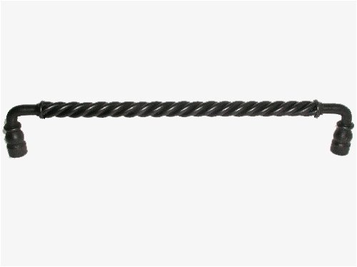 Twisted Bar Handle - Patine Black, 12'' CC - M677