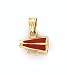 14K Red Enam Megaphone Pend - GH16008