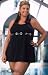 Delta Burke Square Grommets Pluz Size Swimdress Swimsuit - Women's Swimsuit Plus Size Swimsuits