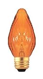 60 Watt Flame Shape Amber Light Bulb / Flame Shaped Decorative Incandescent / 60F15