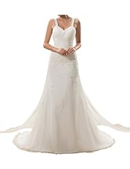 Modest Floral Print Spaghetti Strap Lace-Up Satin/Tulle Natural   Waistline Wedding Dress 