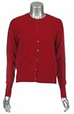 Sutton Studio Womens 100% Cashmere Crewneck Cardigan Sweater Misses Sizes