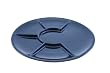 Swissmar F66106 Round Raclette/Fondue Plates, Black, Set of 4