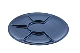 Swissmar F66106 Round Raclette/Fondue Plates, Black, Set of 4
