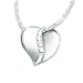Heart-Shaped Engraved Diamond Daughter Pendant Necklace: My Precious Daughter by The Bradford Exchange