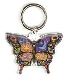 Dan Morris Celestial Day/Night Butterfly Metal Keychain